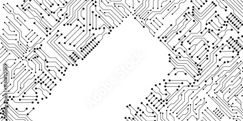 Circuit vector illustration. Copy space for text