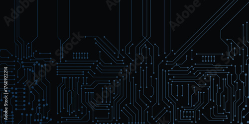 Printed circuit board. Abstract futuristic circuit board. Hi tech digital circuit board. Futuristic technology design elements. Vector illustration