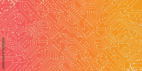 Printed circuit board. Abstract futuristic circuit board. Hi tech digital circuit board. Futuristic technology design elements. Vector illustration