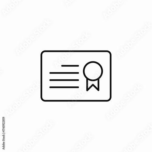 certified document badge icon sign vector