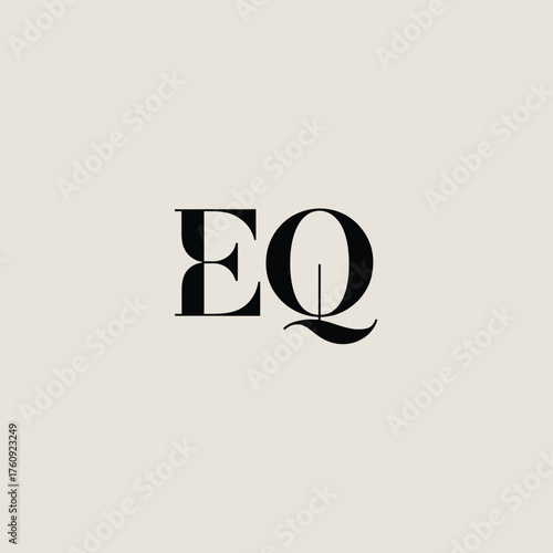 Elegant modern clean eq lettermark design minimalist professional typography brand identity