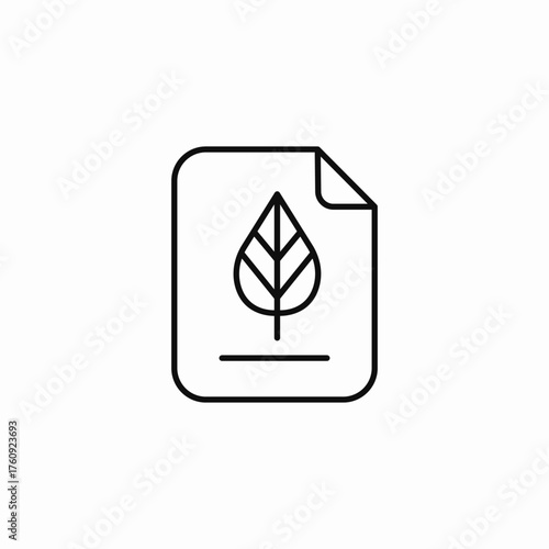 ecology document file icon sign vector