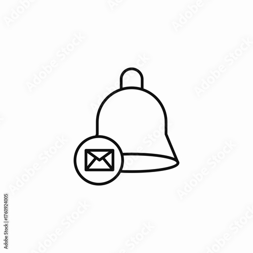 notification bell message icon sign vector