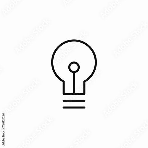 simple light bulb icon sign vector