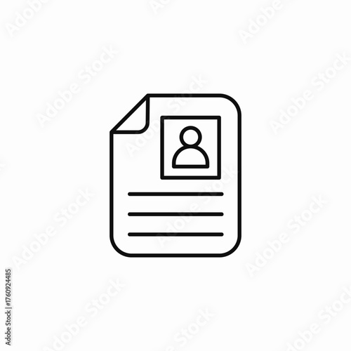 user document profile icon sign vector