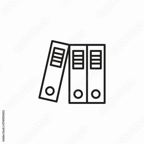 binders with rings icon sign vector