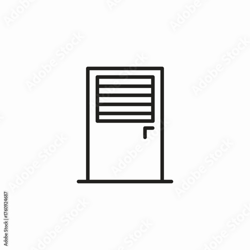 blind panel door icon sign vector