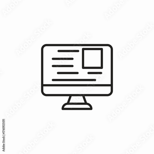 computer display screen icon sign vector