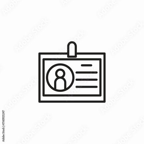 employee id card icon sign vector
