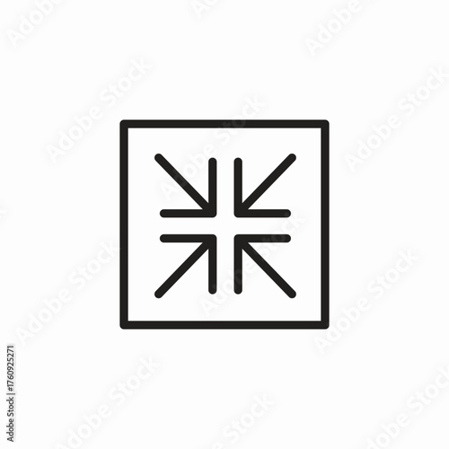 four inward arrows icon sign vector