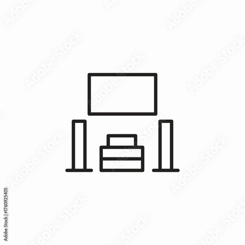 home entertainment system icon sign vector