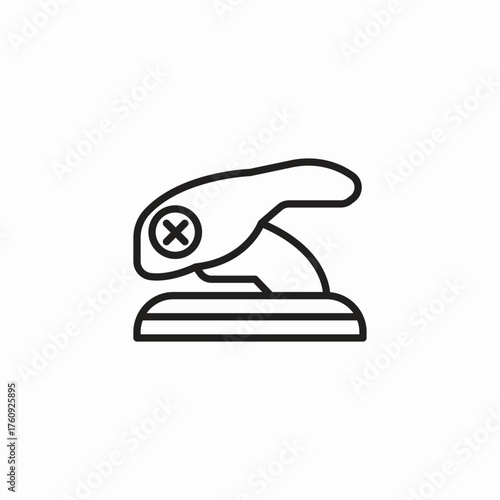 paper hole puncher icon sign vector
