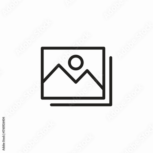 stacked photos icon icon sign vector