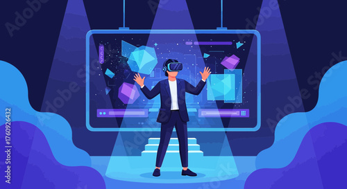 Immersive virtual reality experience through advanced technology and user interface simulation