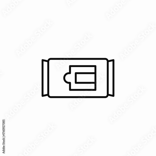 facial wipes packet icon sign vector