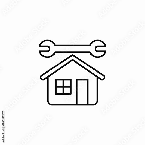 home repair service icon sign vector