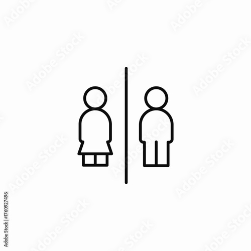 male female bathroom icon sign vector