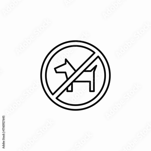 no dogs allowed icon sign vector