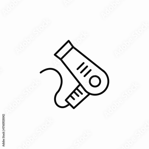 salon hair dryer icon sign vector