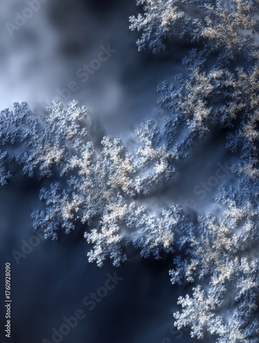 Delicate frost crystals create beautiful patterns on a dark surface, showcasing natures artistry in winters chill and highlighting the beauty of cold weather.