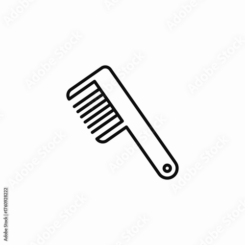single plastic comb icon sign vector