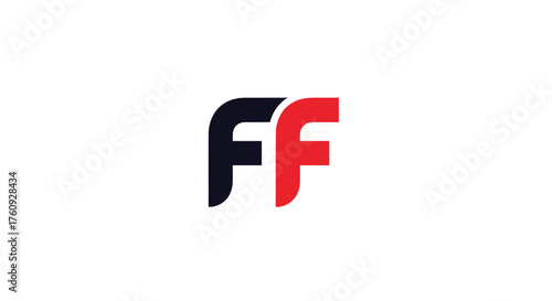 Modern ff logo design abstract geometric shape corporate brand identity digital art