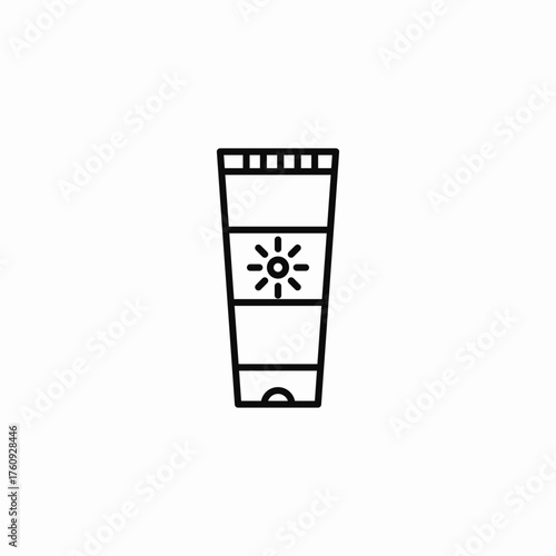 sunscreen lotion tube icon sign vector