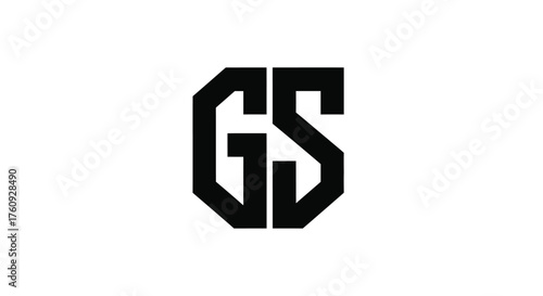 Modern bold black gs monogram logo design for brand identity and corporate use