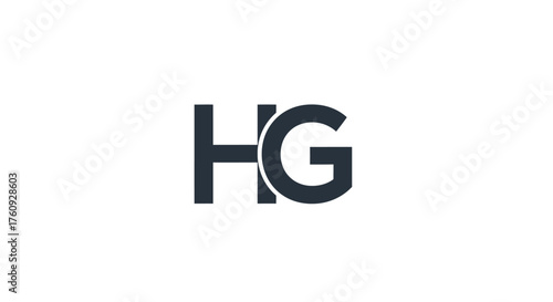Modern hg monogram logo design for branding and identity