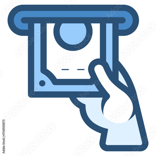 withdraw money from atm machine icon