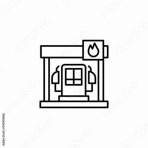 gas station pump icon sign vector