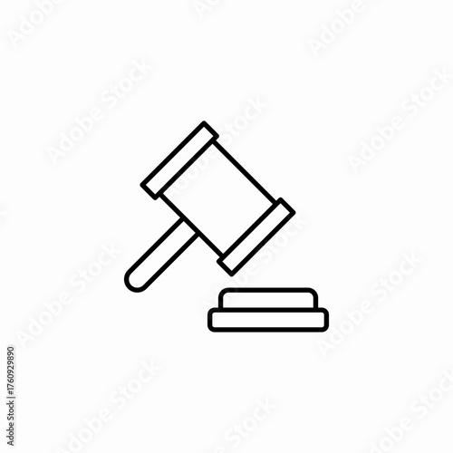 judge gavel mallet icon sign vector