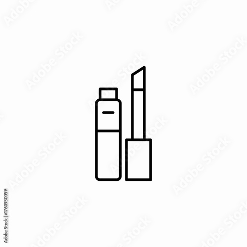 lip gloss wand icon sign vector