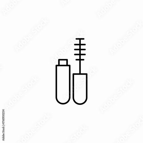 mascara tube wand icon sign vector