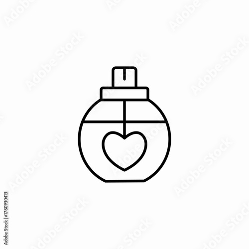 perfume bottle heart icon sign vector