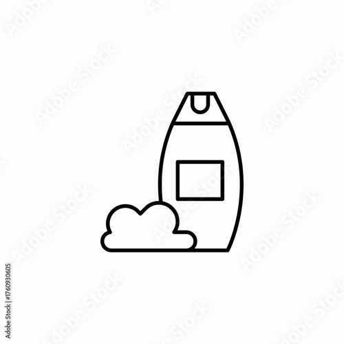 shampoo bottle foam icon sign vector