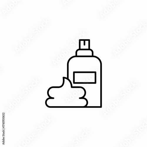 shaving foam bottle icon sign vector