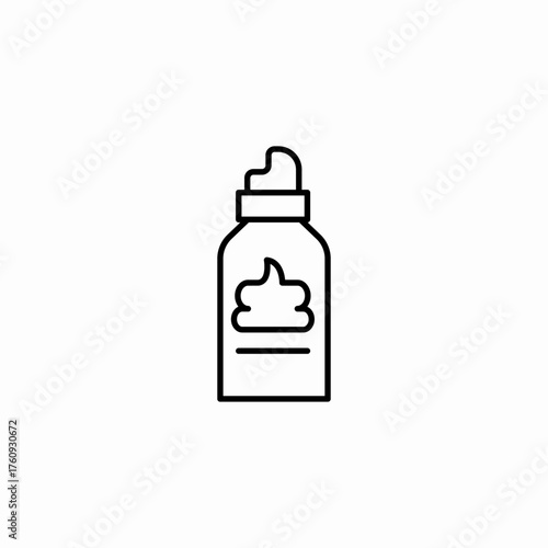 shaving cream bottle icon sign vector
