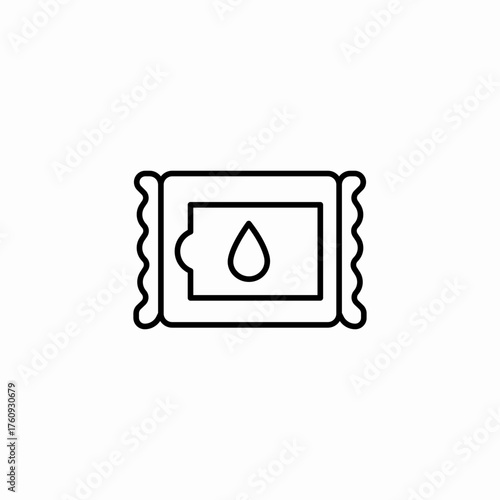 single-use packet icon sign vector