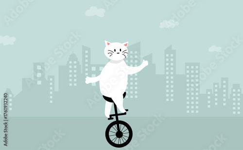 cat unicycle