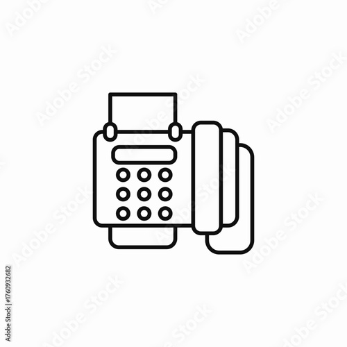 landline telephone receiver icon sign vector
