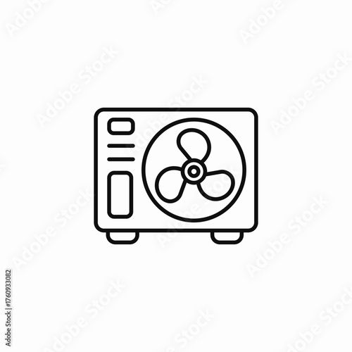 outdoor ac unit icon sign vector