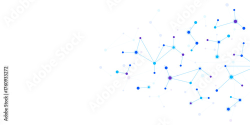 Molecular structure and genetic engineering, molecules DNA, neural network, scientific research. Abstract background for innovation technology, science, healthcare, and medicine