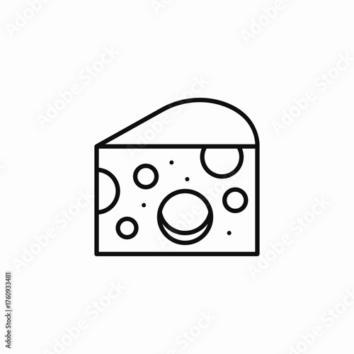 piece of cheese icon sign vector
