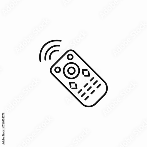 smart remote control with wi-fi icon sign vector