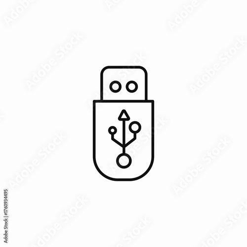 usb flash drive icon sign vector