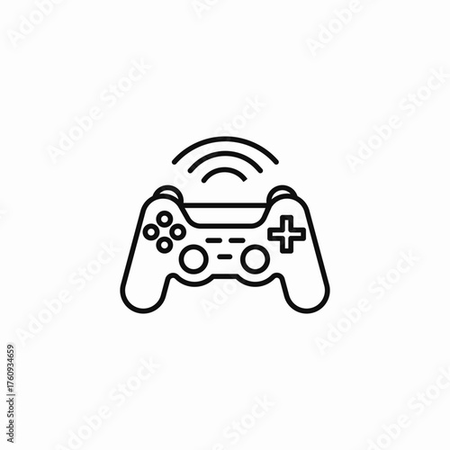 wireless game controller icon sign vector