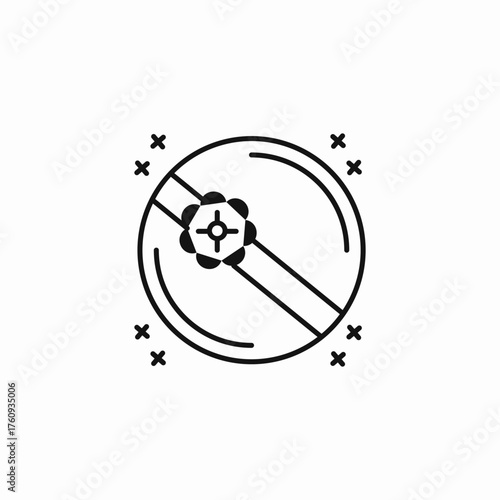 disc shaped present icon sign vector