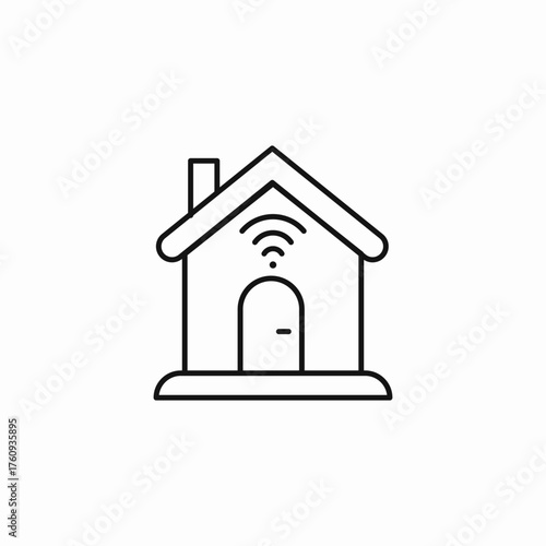 smart home connection icon sign vector