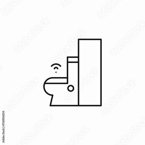 smart toilet appliance icon sign vector